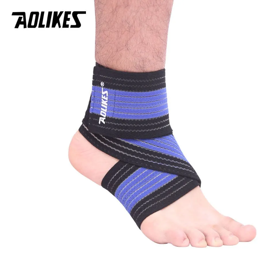1 Pack Sports Strain Wraps Bandages Elastic Ankle Support Pad Protection Ankle Bandage Guard Gym Protection Strap