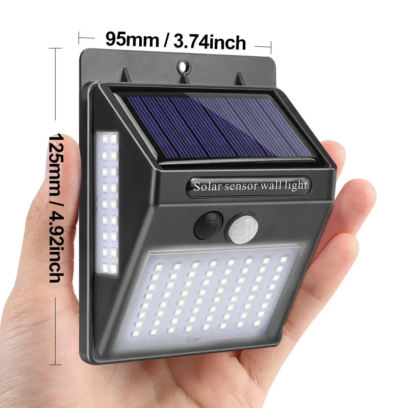 100 LED Solar Light Outdoor Garden Lamp Motion Sensor Waterproof Extra Bright