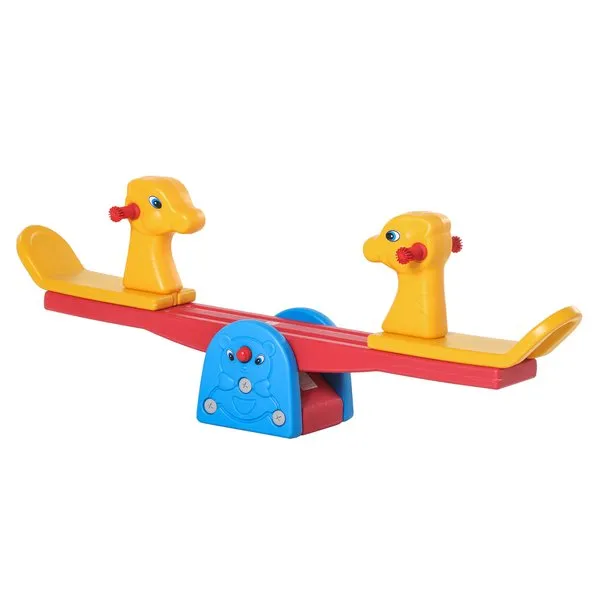 2 Seats Kids Seesaw Safe Teeter Totter W/ Easy-Grip Handle