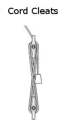 3" Plastic Cord Cleats - Clear - Keep Cords Tied Up