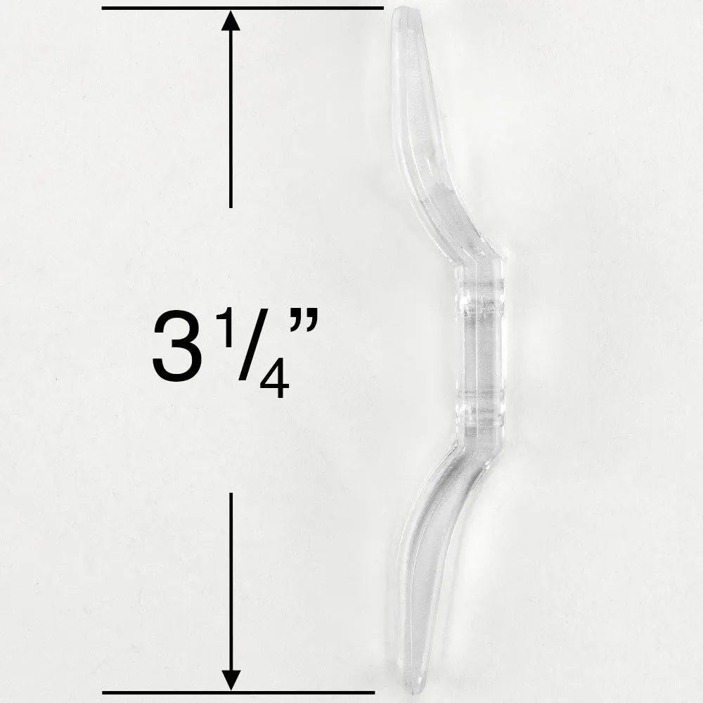 3" Plastic Cord Cleats - Clear - Keep Cords Tied Up