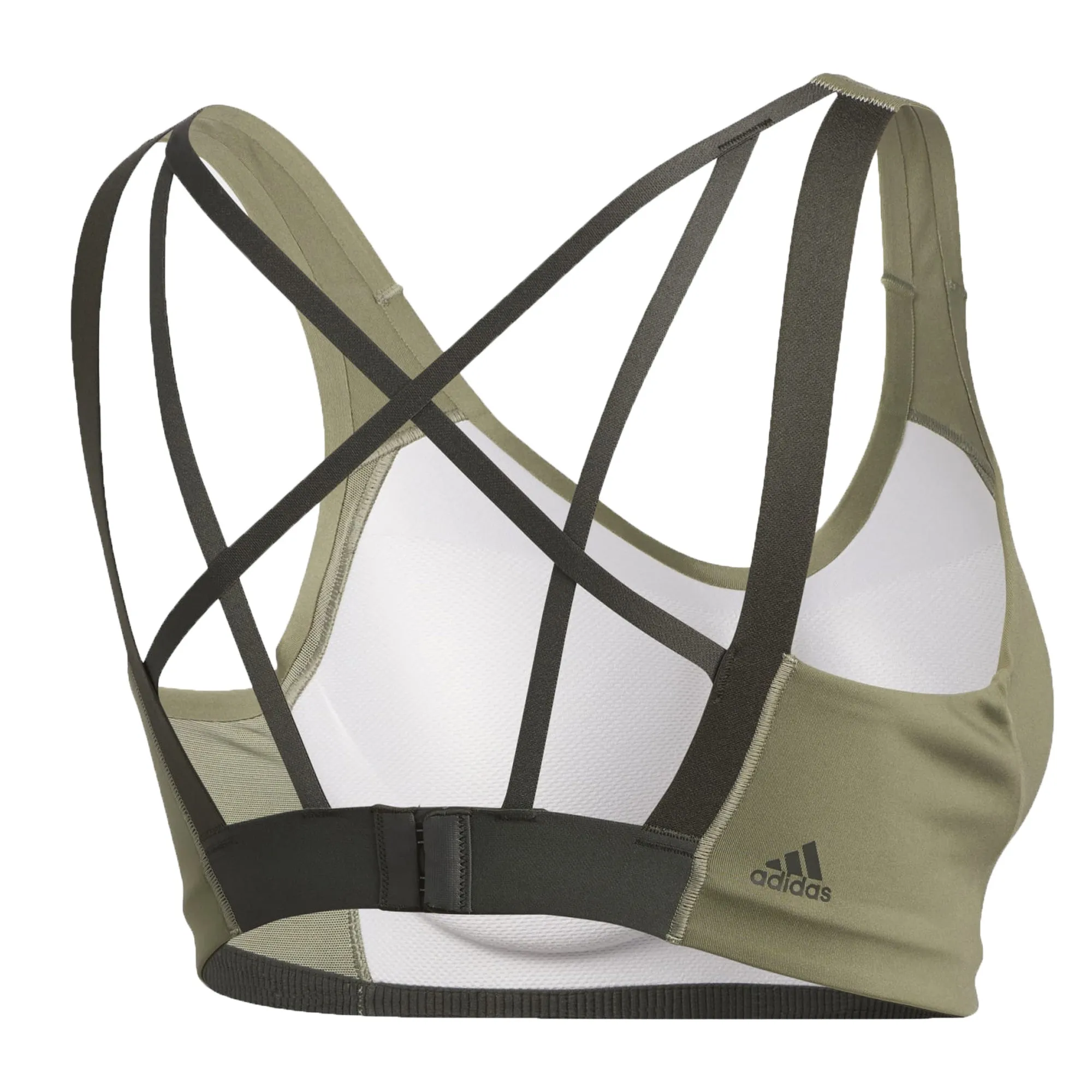 adidas Women's Stronger For It Alpha Sports Bra Legacy Green