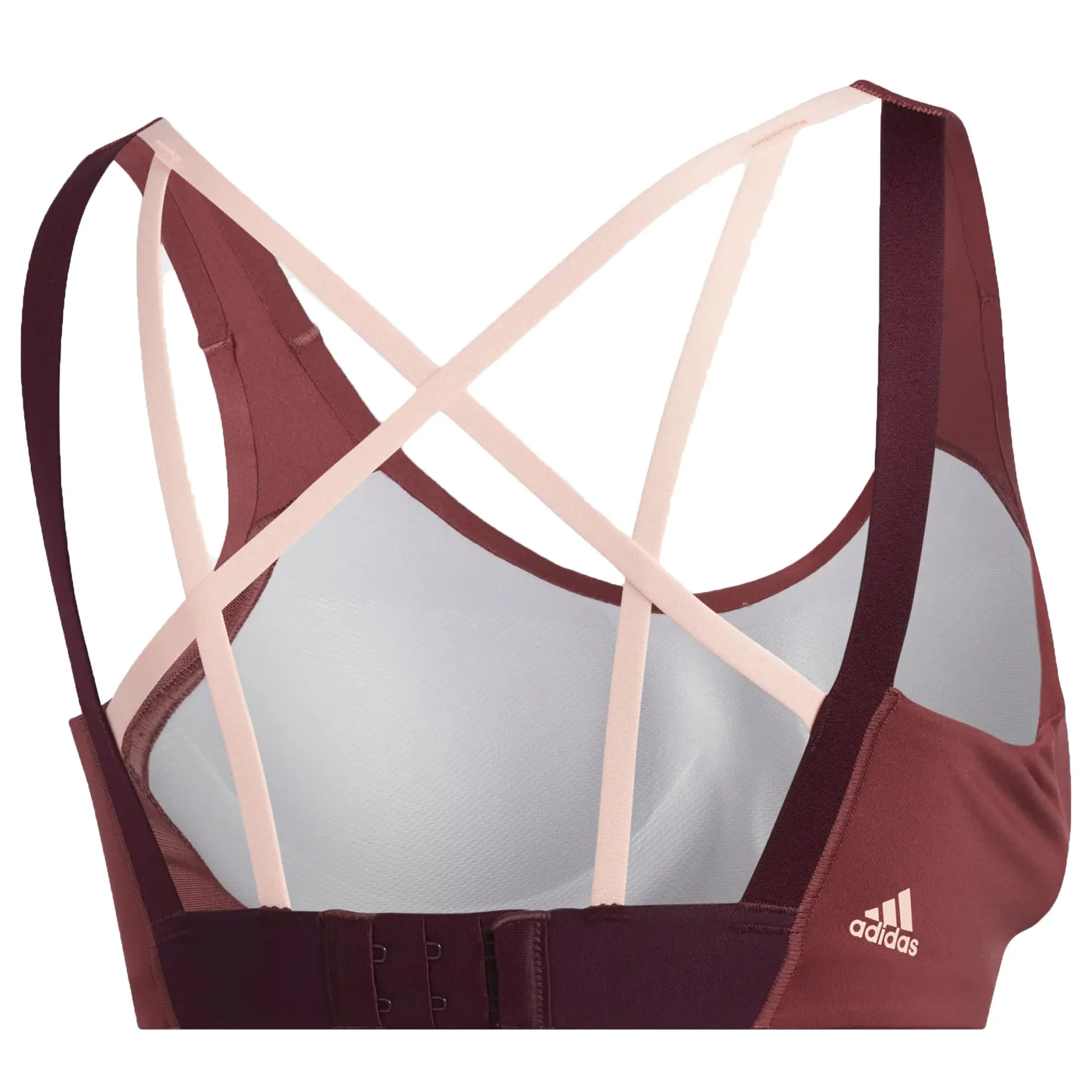 adidas Women's Stronger For It Alpha Sports Bra Red/Maroon