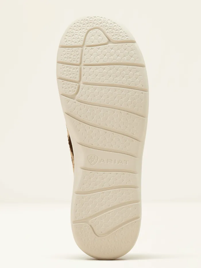 Ariat 10061345 Womens Hilo Shoe Brindle Hair On White and Tan
