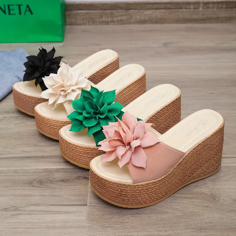Beach Platform Women Wedge Slippers