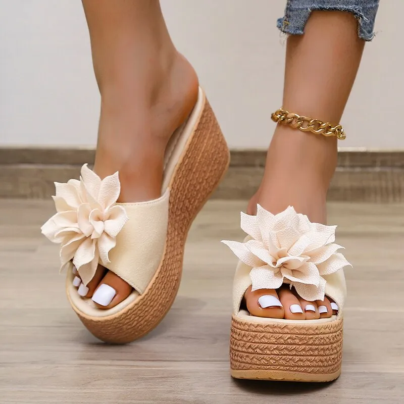 Beach Platform Women Wedge Slippers