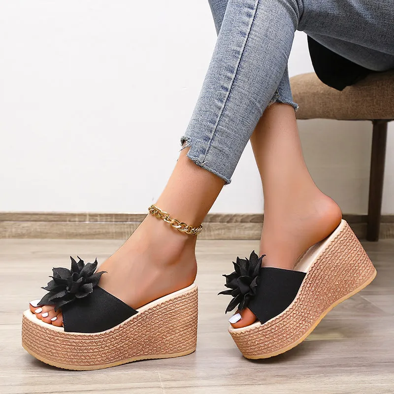 Beach Platform Women Wedge Slippers
