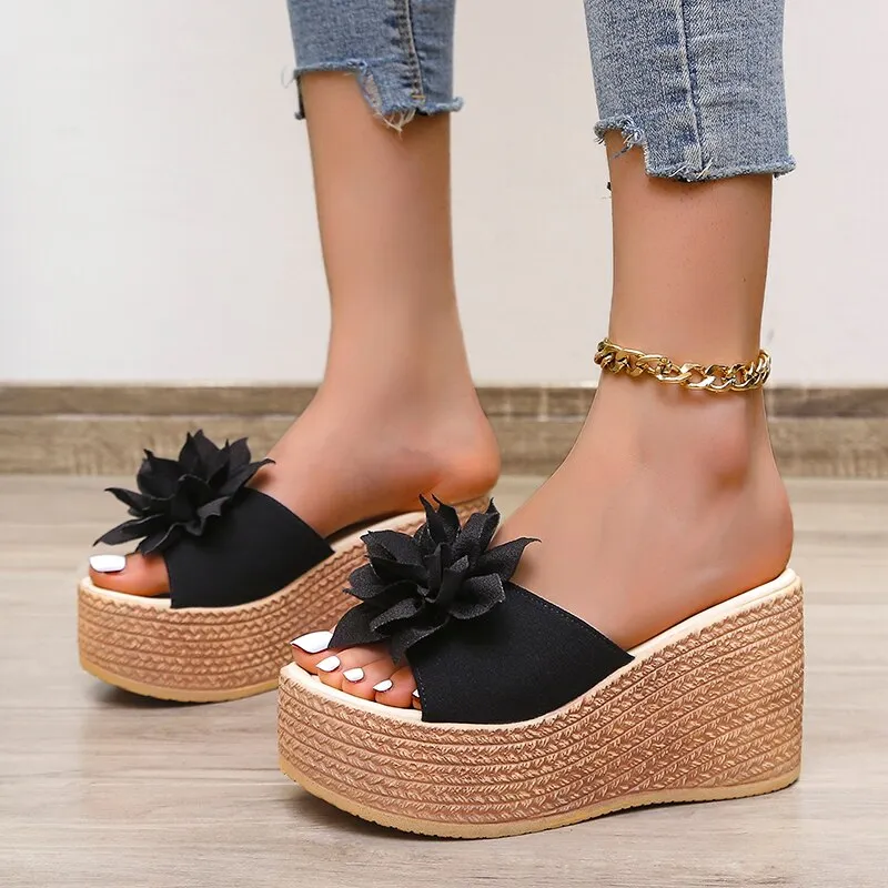 Beach Platform Women Wedge Slippers