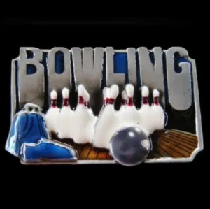 Belt Buckle Bowling Ball Pins Alley Players Game Sports Bags Buckles