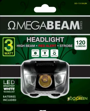 BLACK FLASHLITE MEGA LED HEAD LAMP