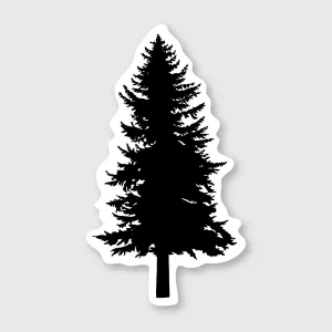 Black Pine Tree Sticker