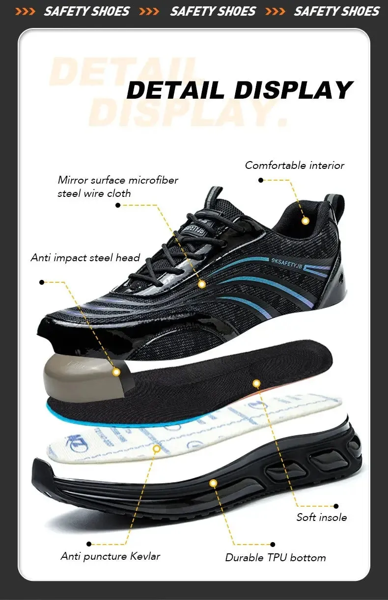 Breathable Steel Toe Work Sneakers – Lightweight, Puncture-Resistant Safety Shoes