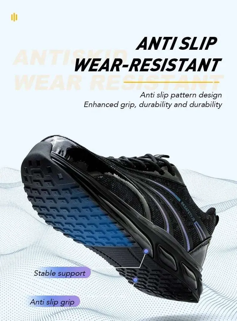 Breathable Steel Toe Work Sneakers – Lightweight, Puncture-Resistant Safety Shoes