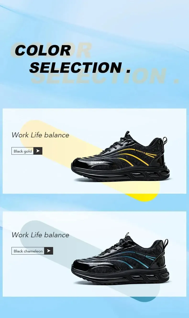 Breathable Steel Toe Work Sneakers – Lightweight, Puncture-Resistant Safety Shoes
