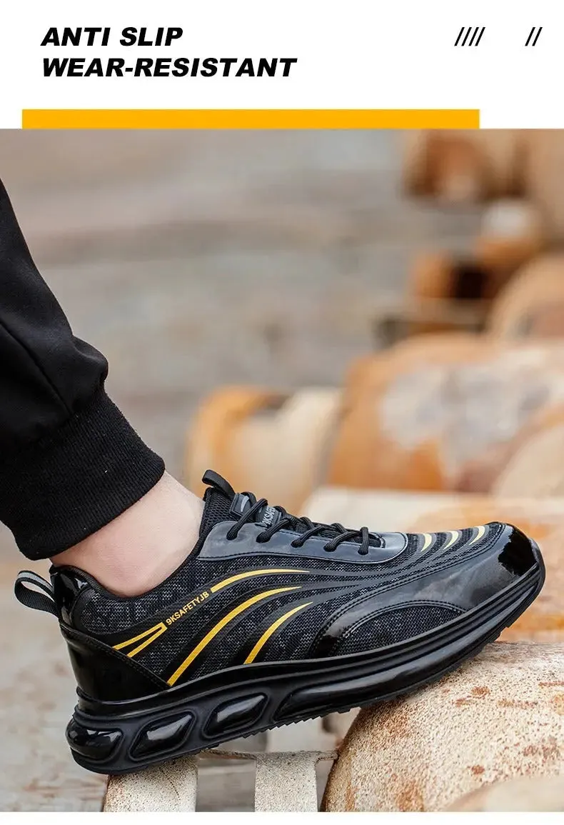 Breathable Steel Toe Work Sneakers – Lightweight, Puncture-Resistant Safety Shoes