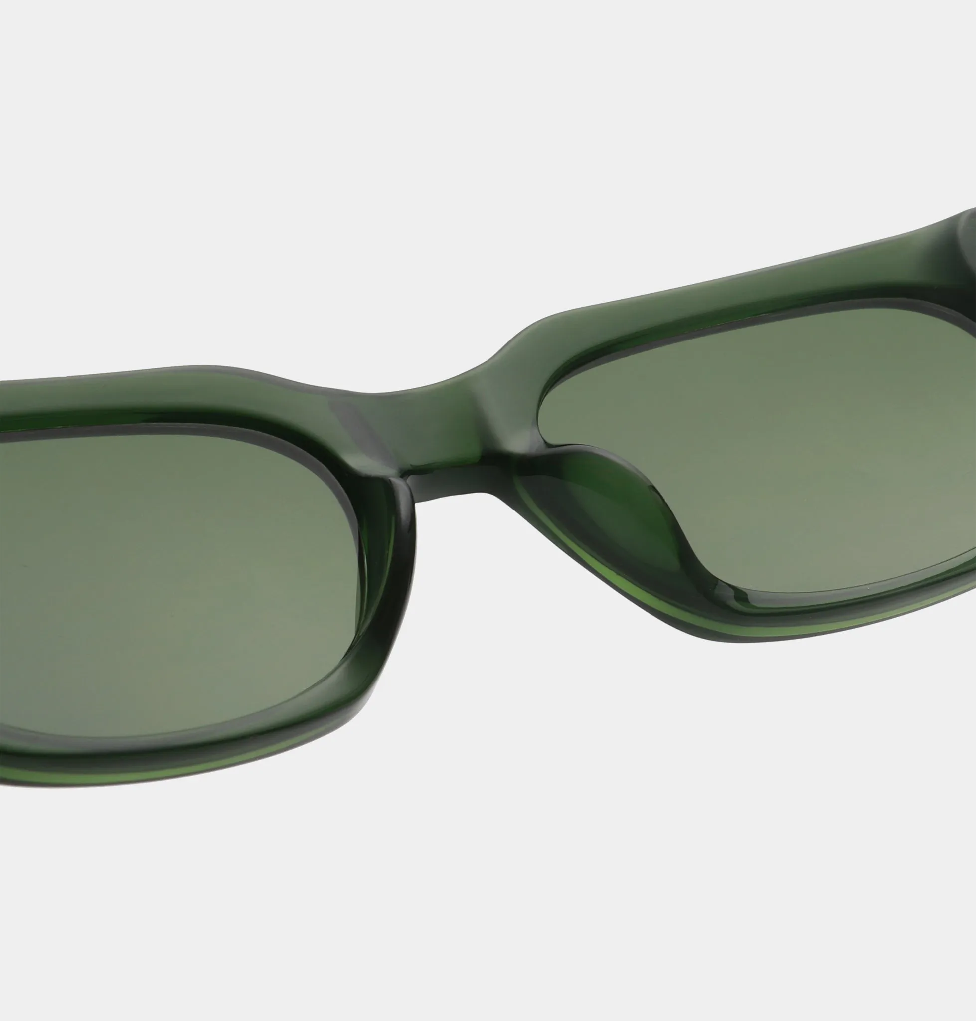 Bror Sunglasses - Dark Green Transparent