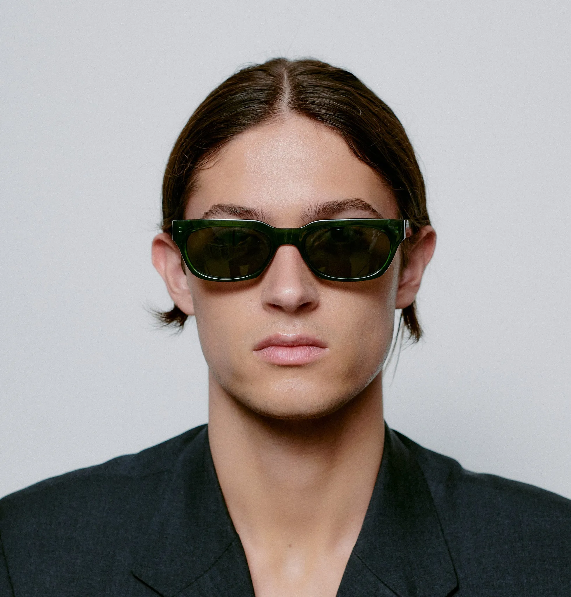 Bror Sunglasses - Dark Green Transparent