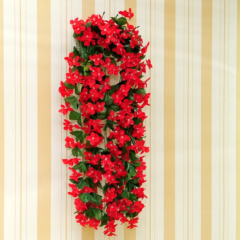 Bulk 2Pcs Faux Hanging Plants Weep Begonia Silk Flowers Garland for Outdoors Wholesale