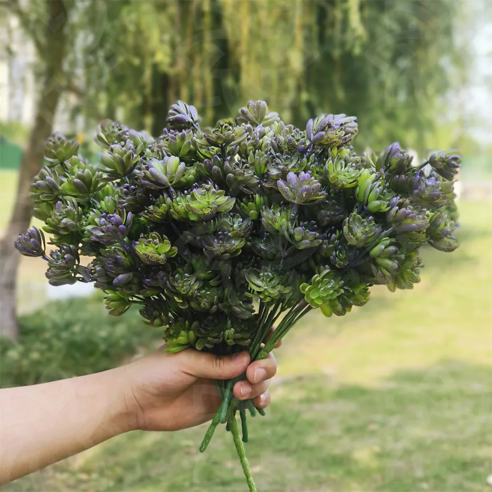 Bulk 8Pcs Succulent Bush Artificial Plants for Outdoors Wholesale