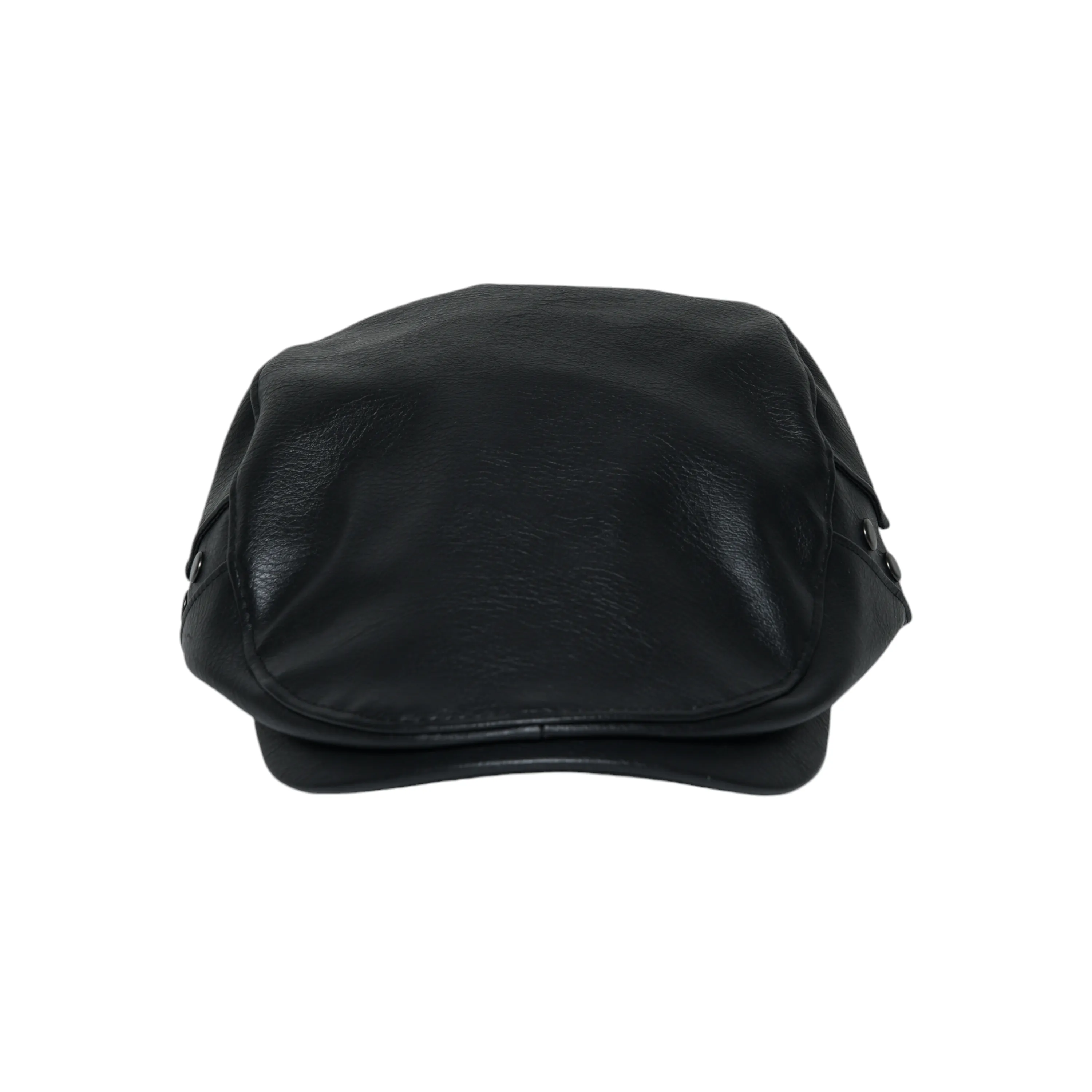 Chokore PU Leather Ivy Cap with Rivet Detailing (Black)