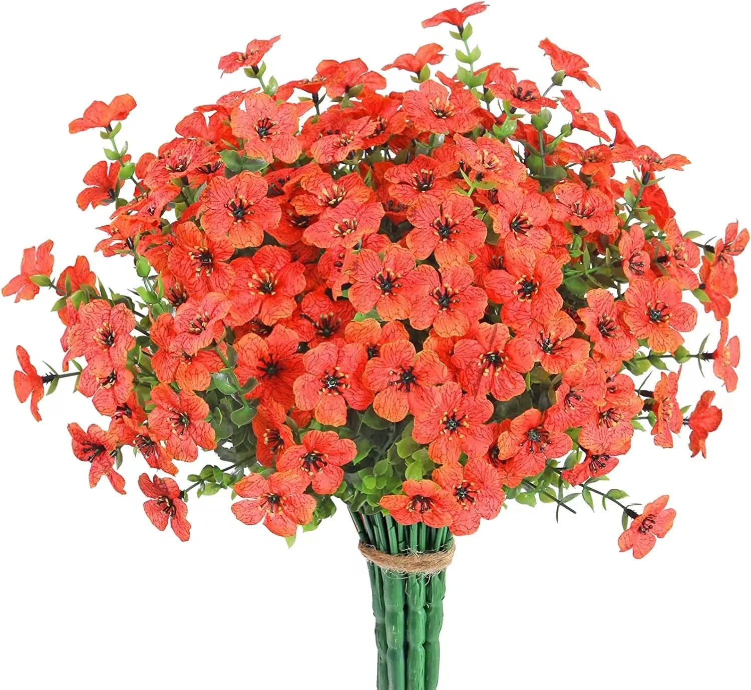 Clearance Bulk 12 Bundles Artificial Fall Plants Flowers UV Resistant for Outdoors Planter Porch Patio Garden Wholesale