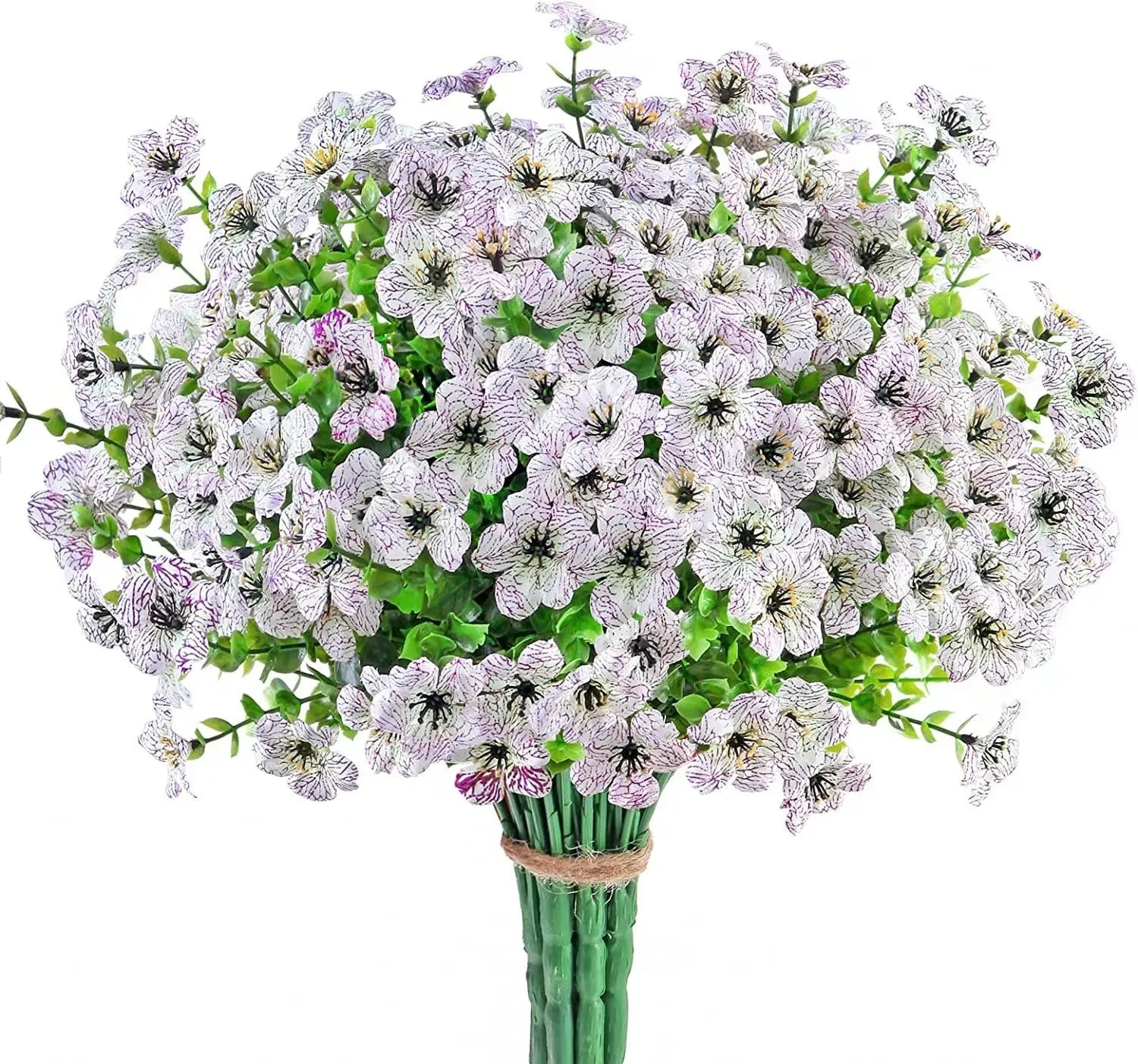 Clearance Bulk 12 Bundles Artificial Fall Plants Flowers UV Resistant for Outdoors Planter Porch Patio Garden Wholesale