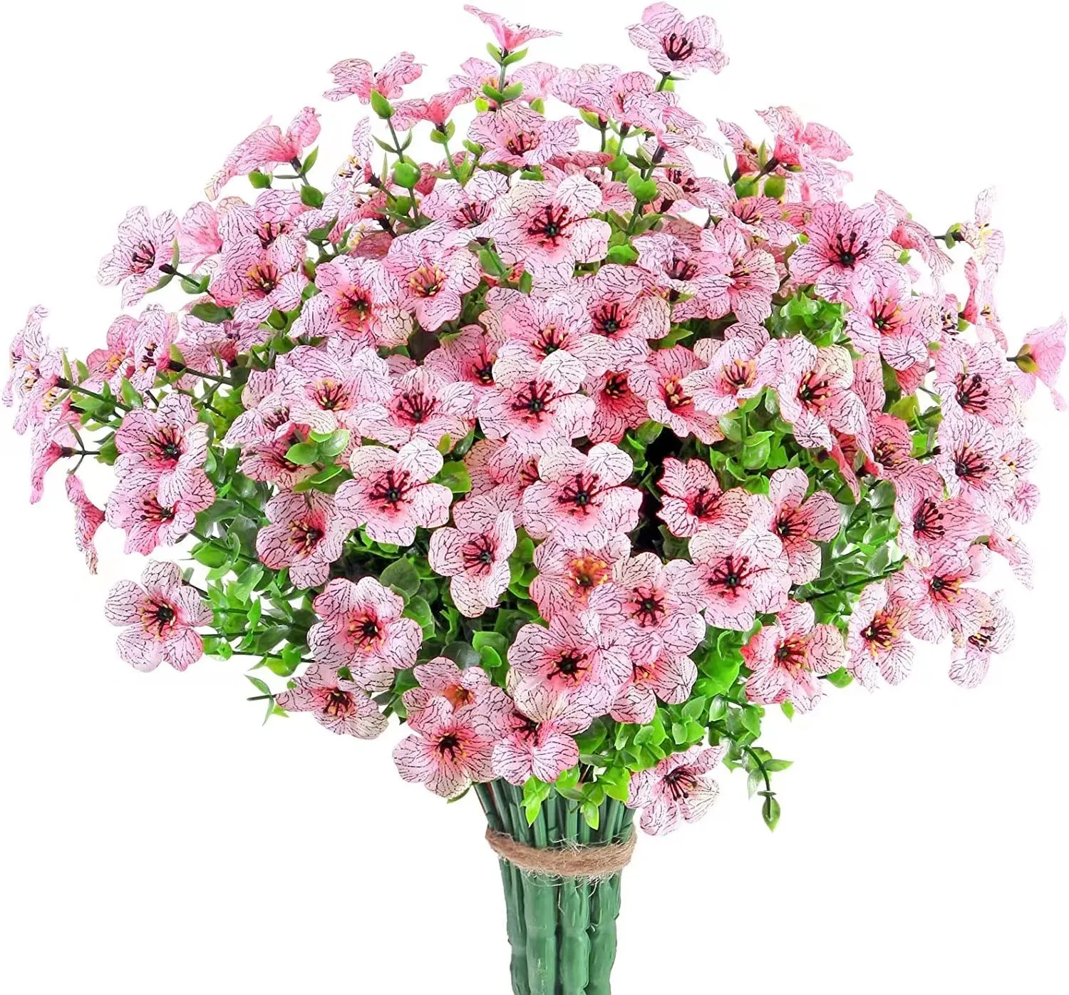 Clearance Bulk 12 Bundles Artificial Fall Plants Flowers UV Resistant for Outdoors Planter Porch Patio Garden Wholesale