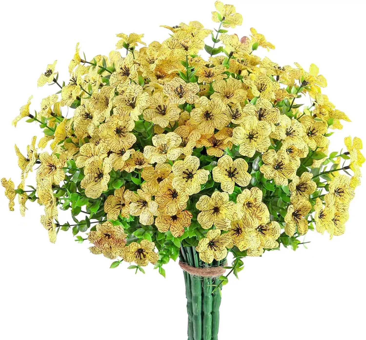 Clearance Bulk 12 Bundles Artificial Fall Plants Flowers UV Resistant for Outdoors Planter Porch Patio Garden Wholesale
