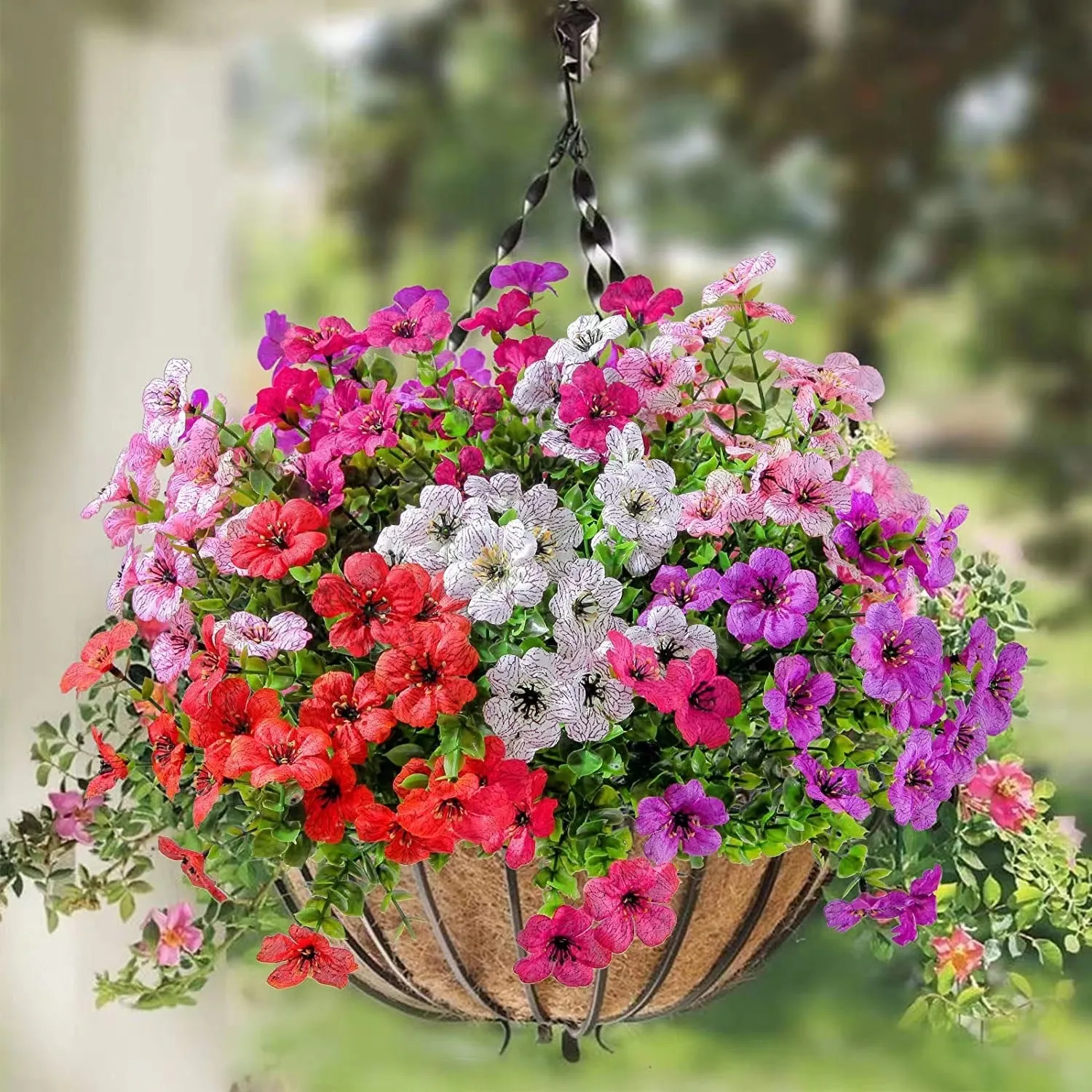Clearance Bulk 12 Bundles Artificial Fall Plants Flowers UV Resistant for Outdoors Planter Porch Patio Garden Wholesale
