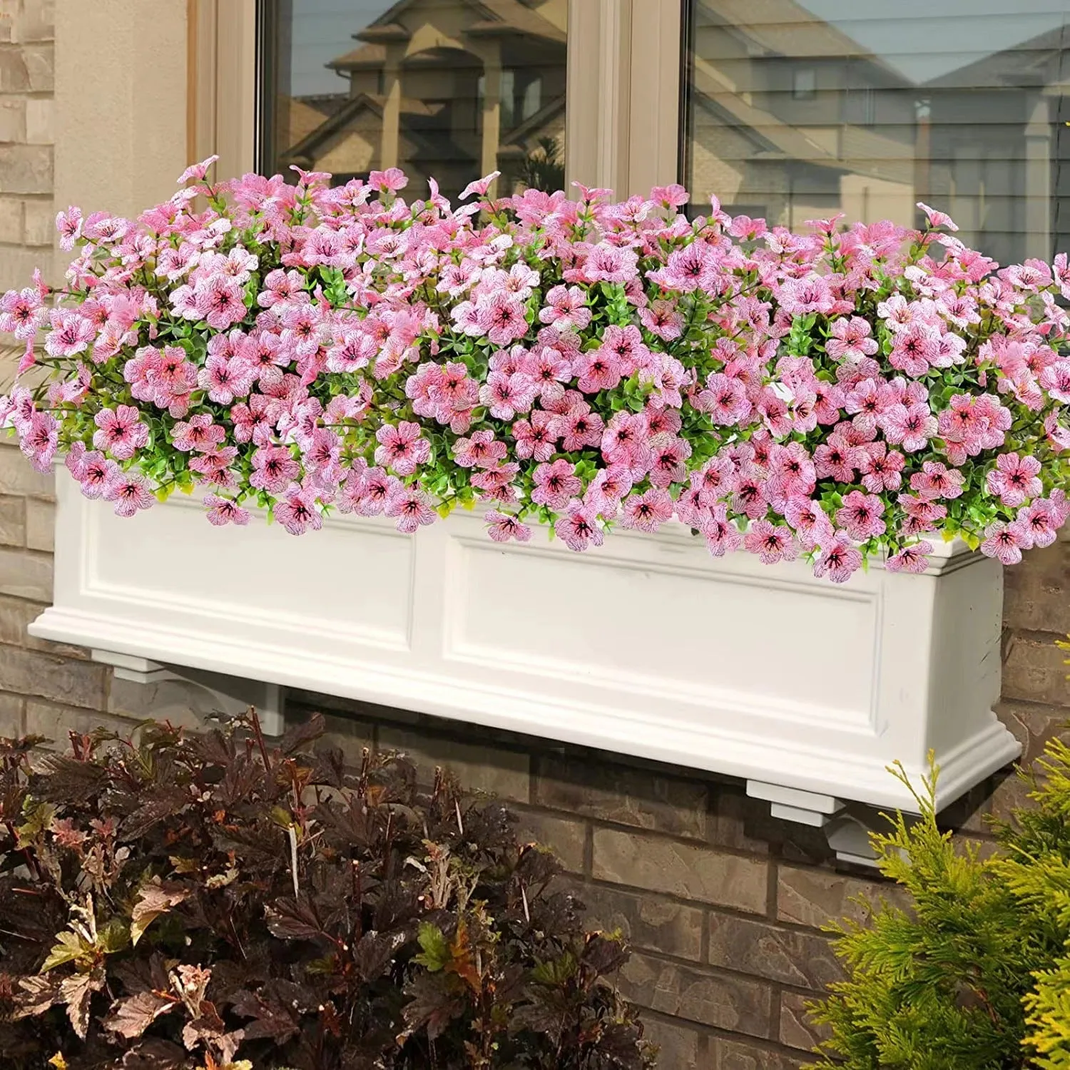 Clearance Bulk 12 Bundles Artificial Fall Plants Flowers UV Resistant for Outdoors Planter Porch Patio Garden Wholesale