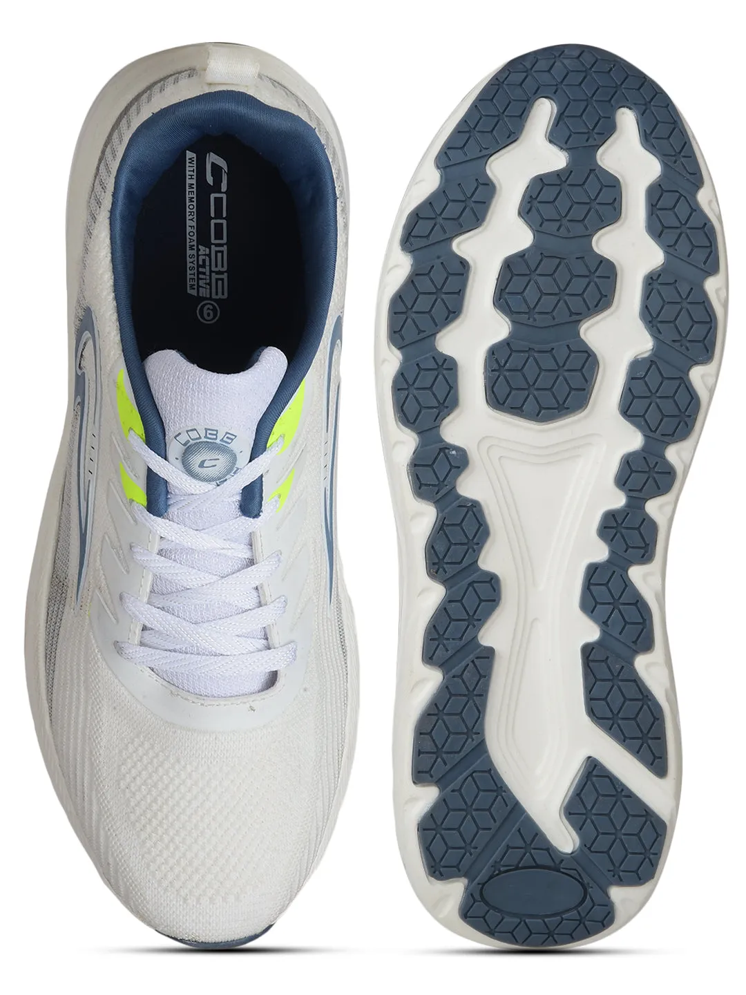 COBB MEN'S WHITE RUNNING SHOES