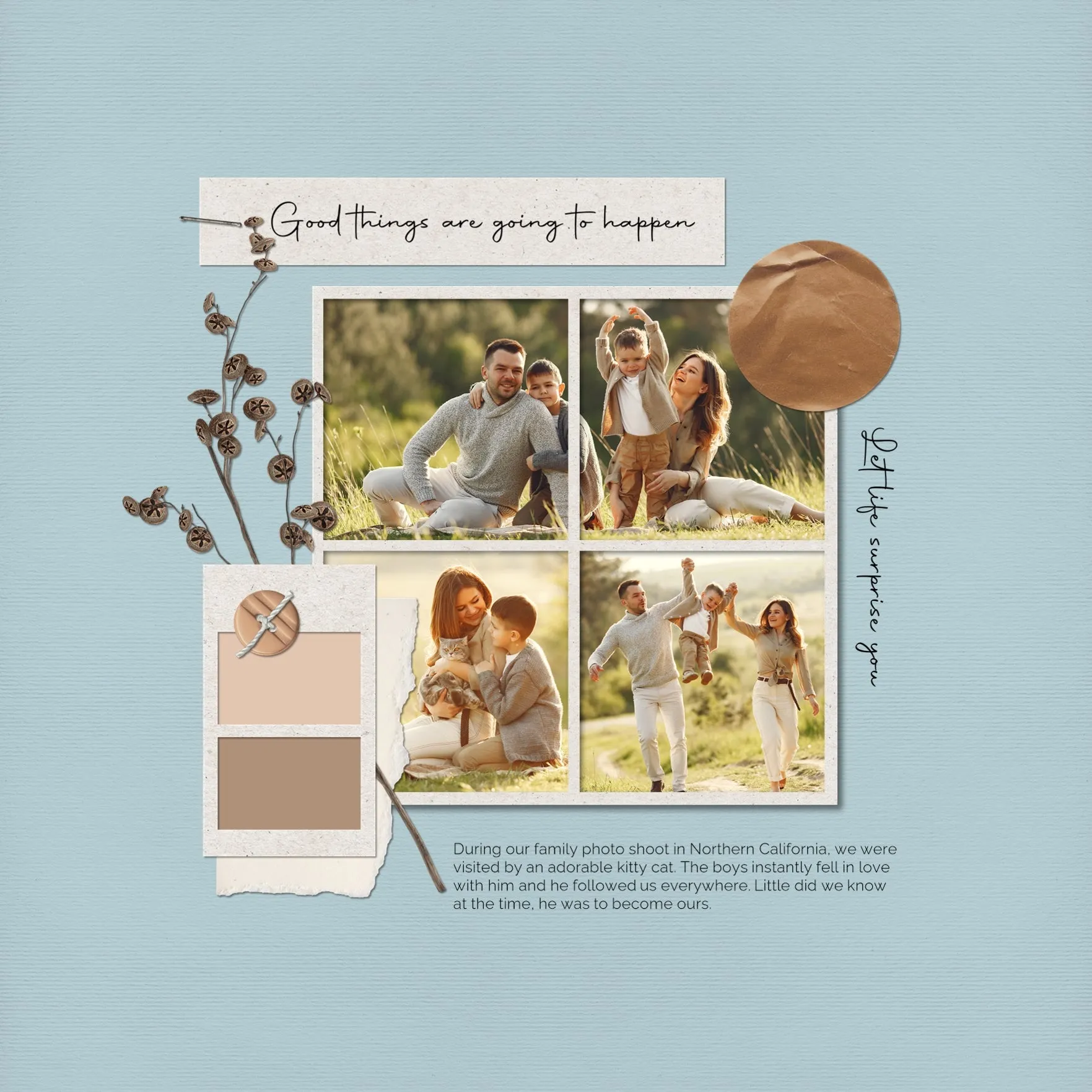 Color Story Page Builder Elements 2 Digital Scrapbook Kit