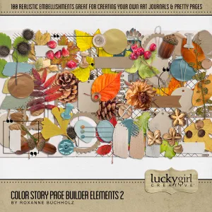 Color Story Page Builder Elements 2 Digital Scrapbook Kit
