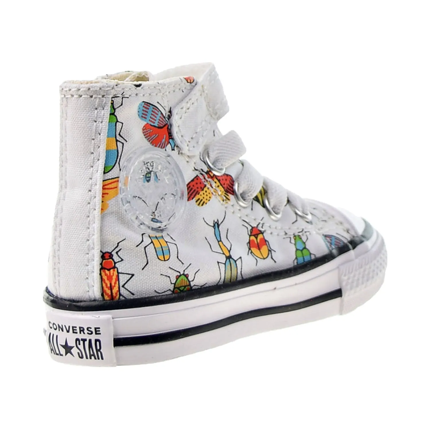 Converse Chuck Taylor All Star 1V Hi Strap Toddlers' Shoes White-Natural Ivory