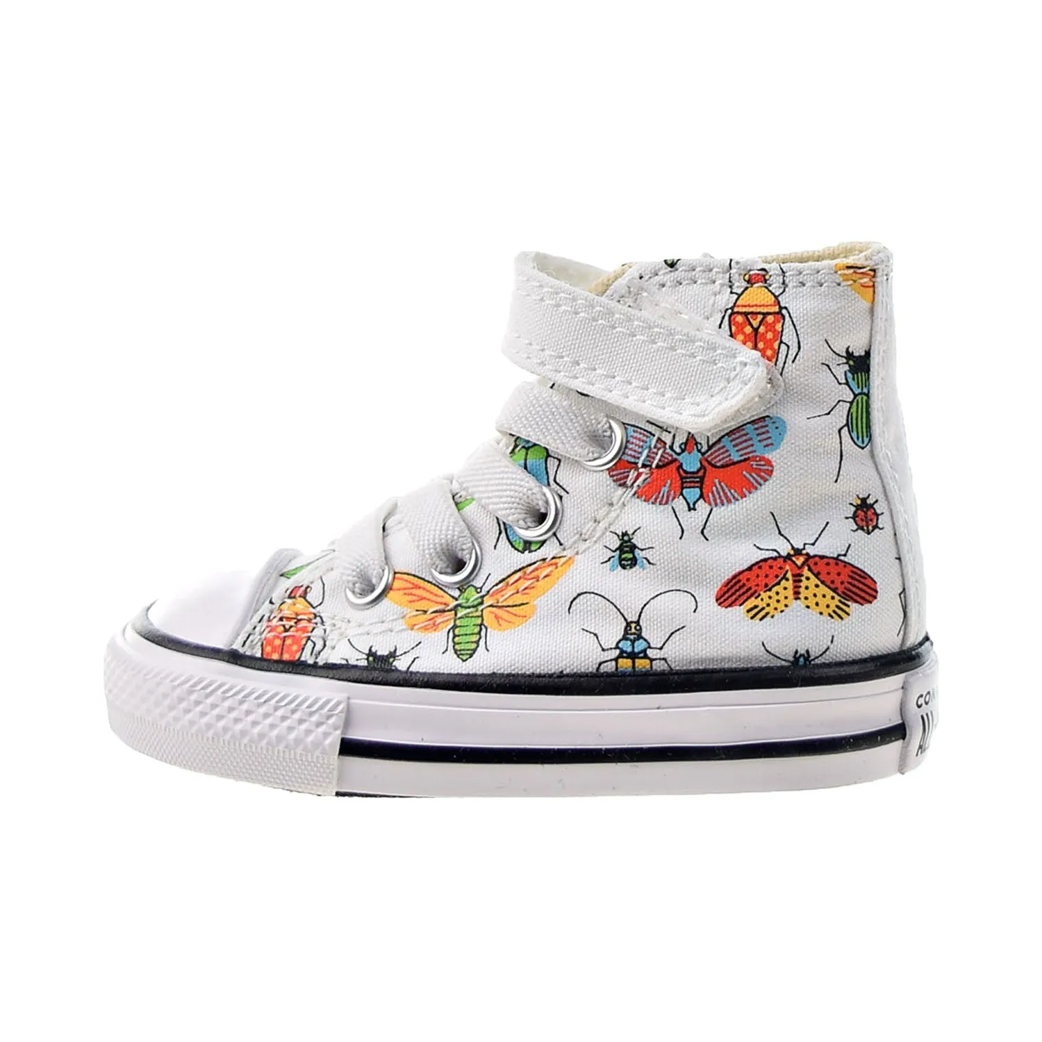 Converse Chuck Taylor All Star 1V Hi Strap Toddlers' Shoes White-Natural Ivory