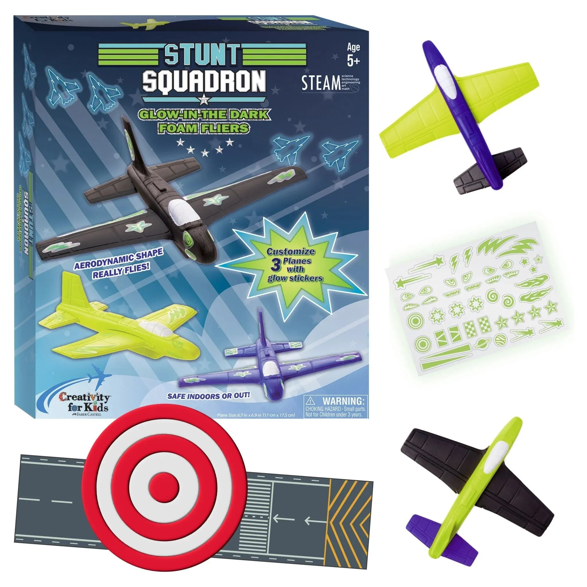 Creativity for Kids Stunt Squadron Glow in the Dark Foam Fliers