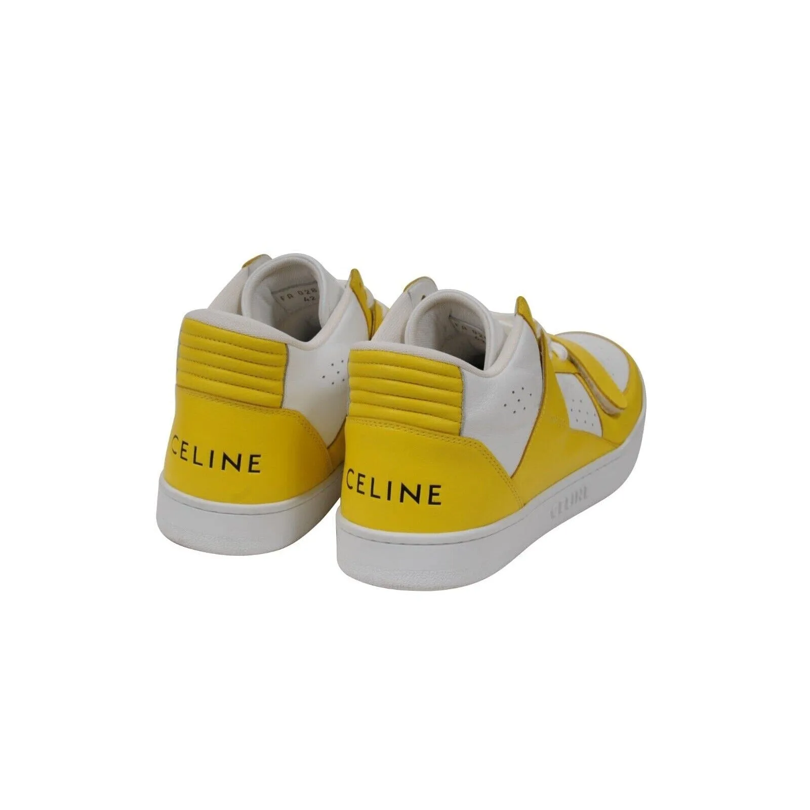 CT 02 Mid Top Sneakers Yellow White Leather Trainers