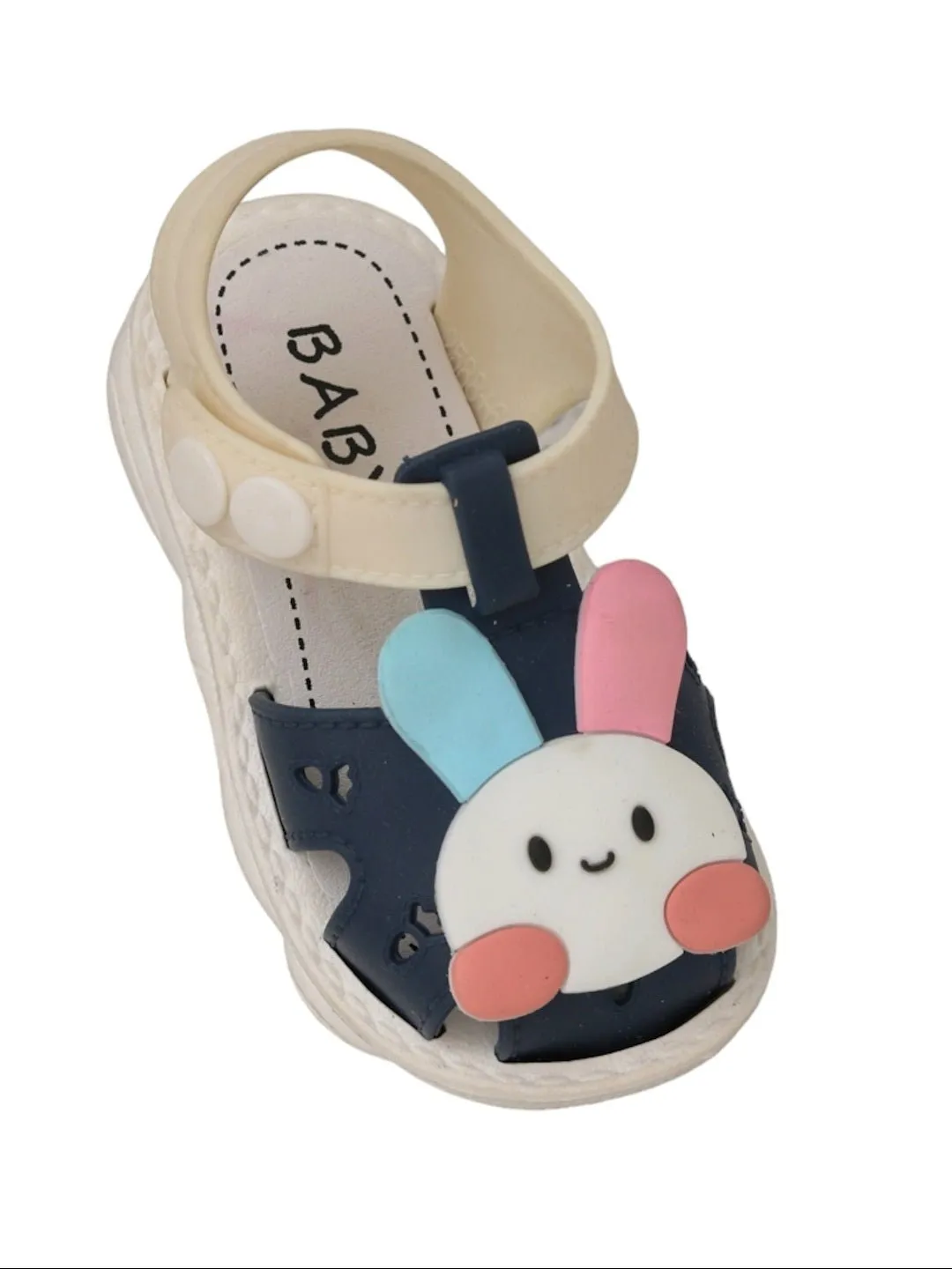 Cute Bunny Face Sandals in Navy Blue With Playful Design For Girls