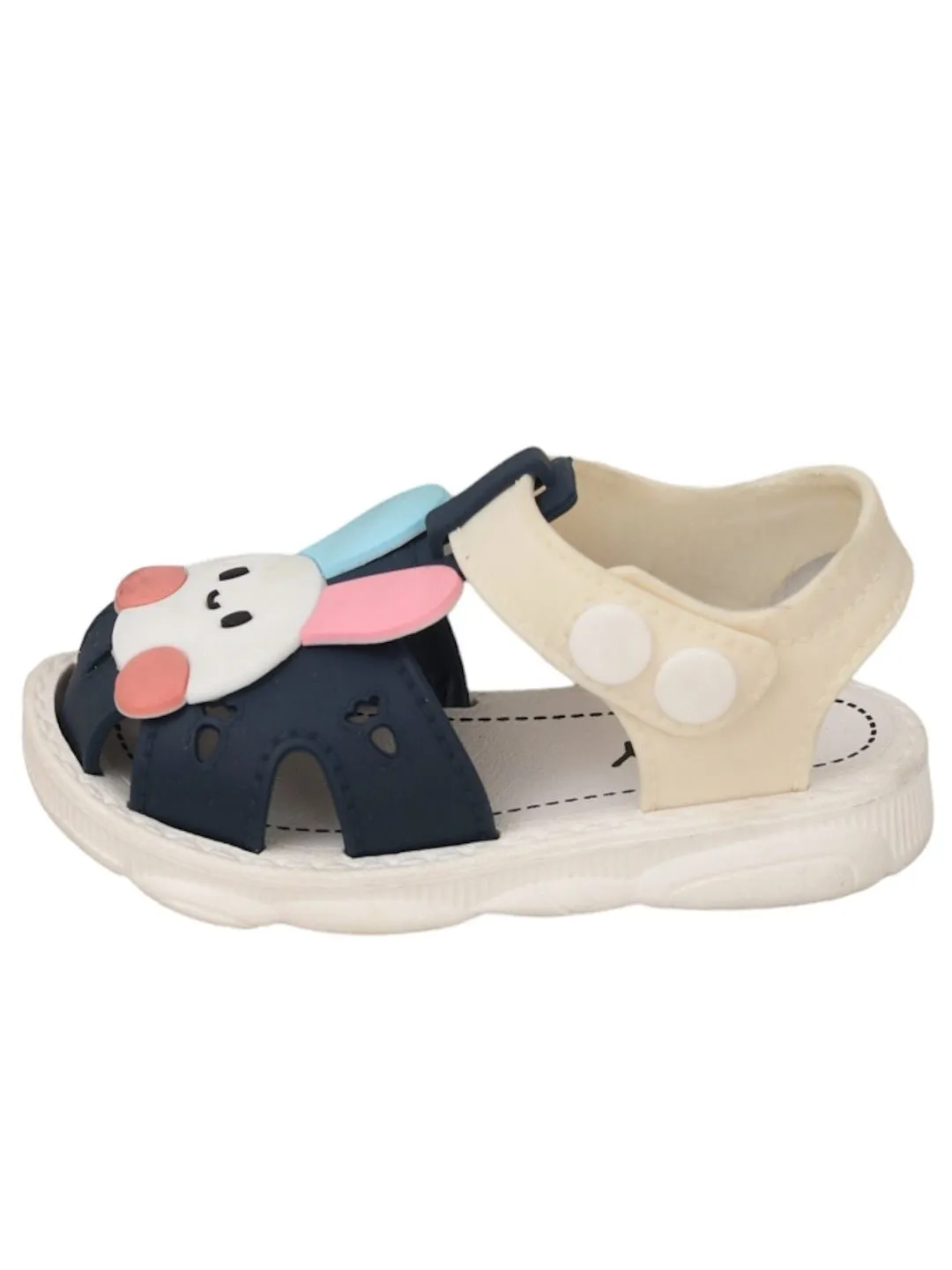 Cute Bunny Face Sandals in Navy Blue With Playful Design For Girls