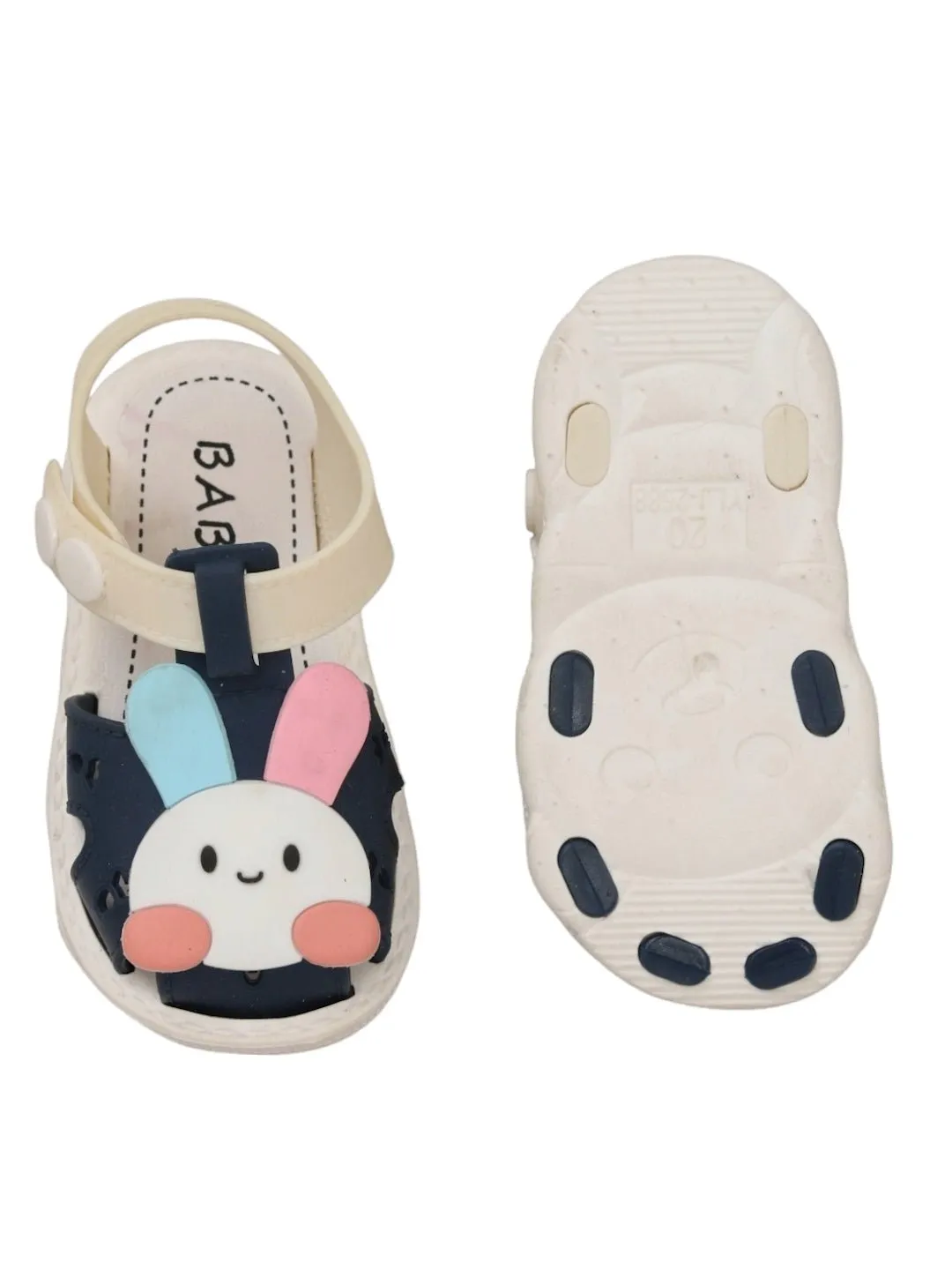 Cute Bunny Face Sandals in Navy Blue With Playful Design For Girls