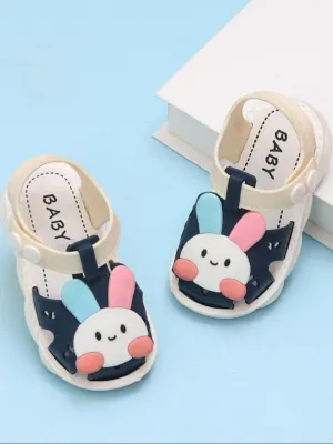 Cute Bunny Face Sandals in Navy Blue With Playful Design For Girls