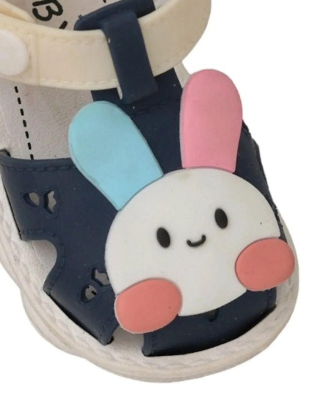 Cute Bunny Face Sandals in Navy Blue With Playful Design For Girls
