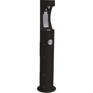 Elkay Outdoor ezH2O Bottle Filling Station Pedestal, Non-Filtered Non-Refrigerated Black LK4400BFBLK