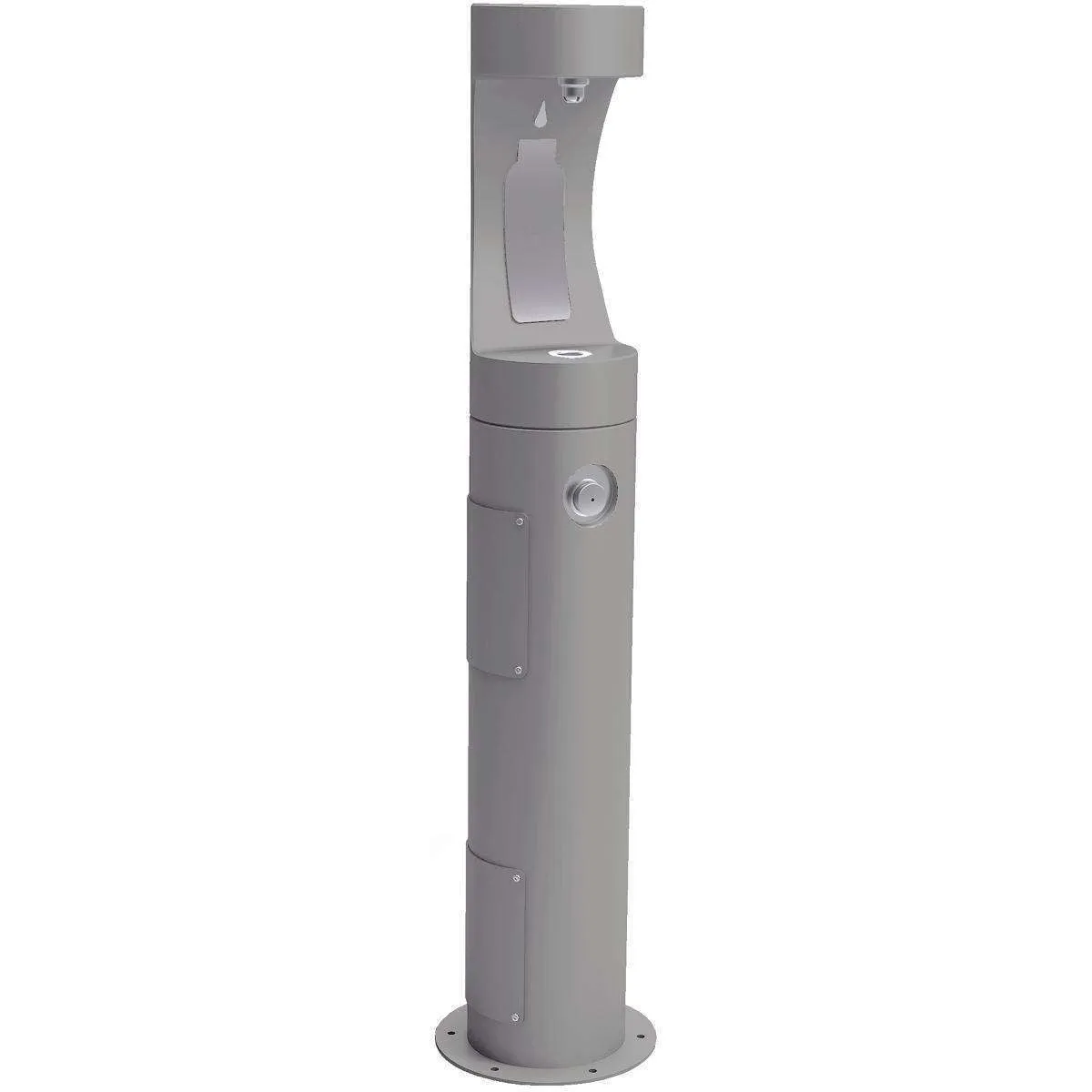 Elkay Outdoor ezH2O Bottle Filling Station Pedestal, Non-Filtered Non-Refrigerated Gray LK4400BFGRY