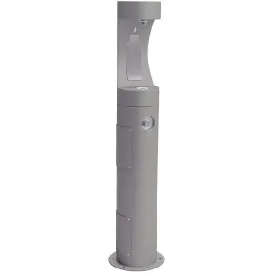 Elkay Outdoor ezH2O Bottle Filling Station Pedestal, Non-Filtered Non-Refrigerated Gray LK4400BFGRY