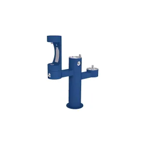 Elkay Outdoor ezH2O Middle Bottle Filling Station Tri-Level Pedestal, Non-Filtered Non-Refrigerated FR Blue LK4430BF1MFRKBLU