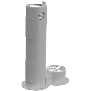 Elkay Outdoor Fountain Pedestal with Pet Station Non-Filtered, Non-Refrigerated Gray LK4400DBGRY