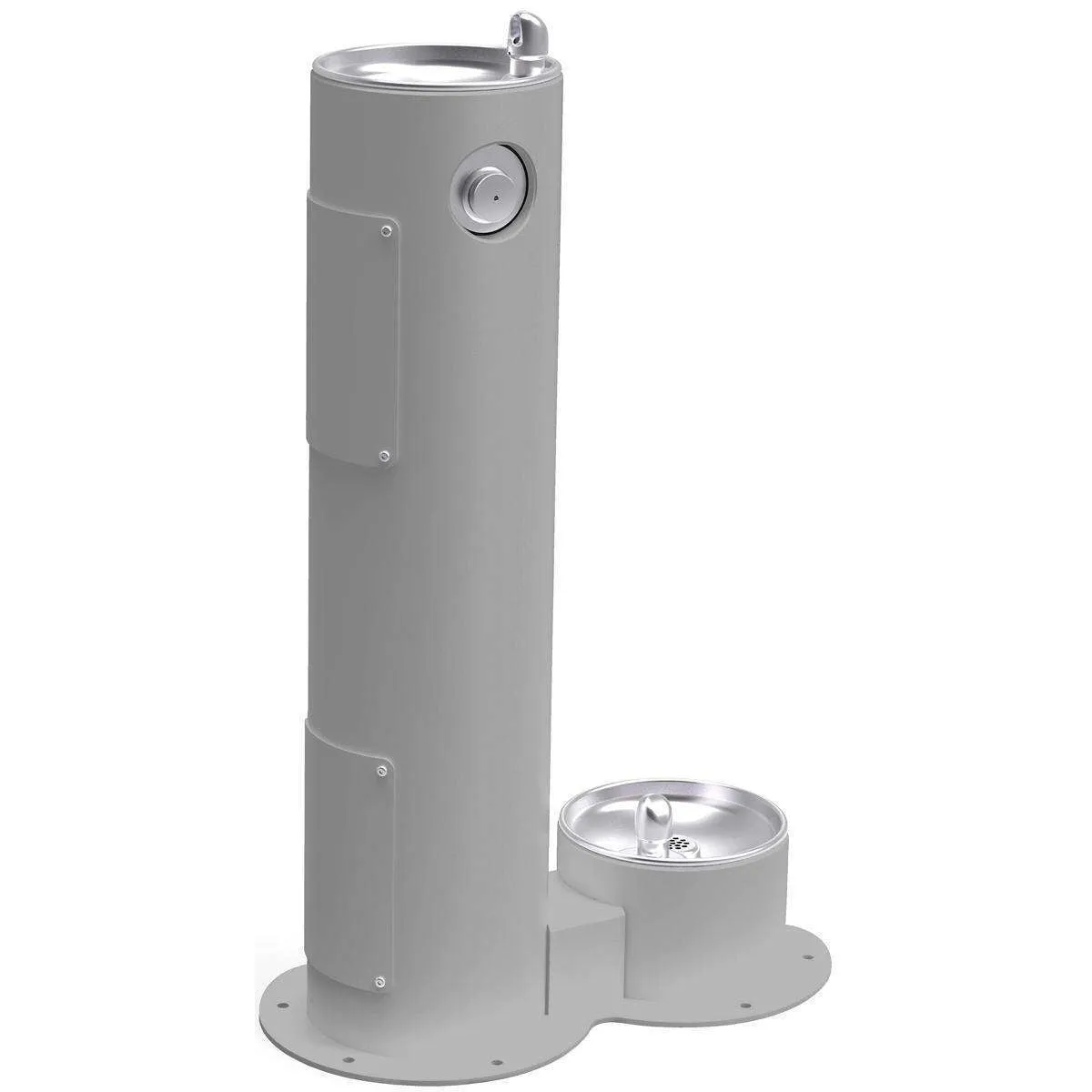 Elkay Outdoor Fountain Pedestal with Pet Station Non-Filtered, Non-Refrigerated Gray LK4400DBGRY