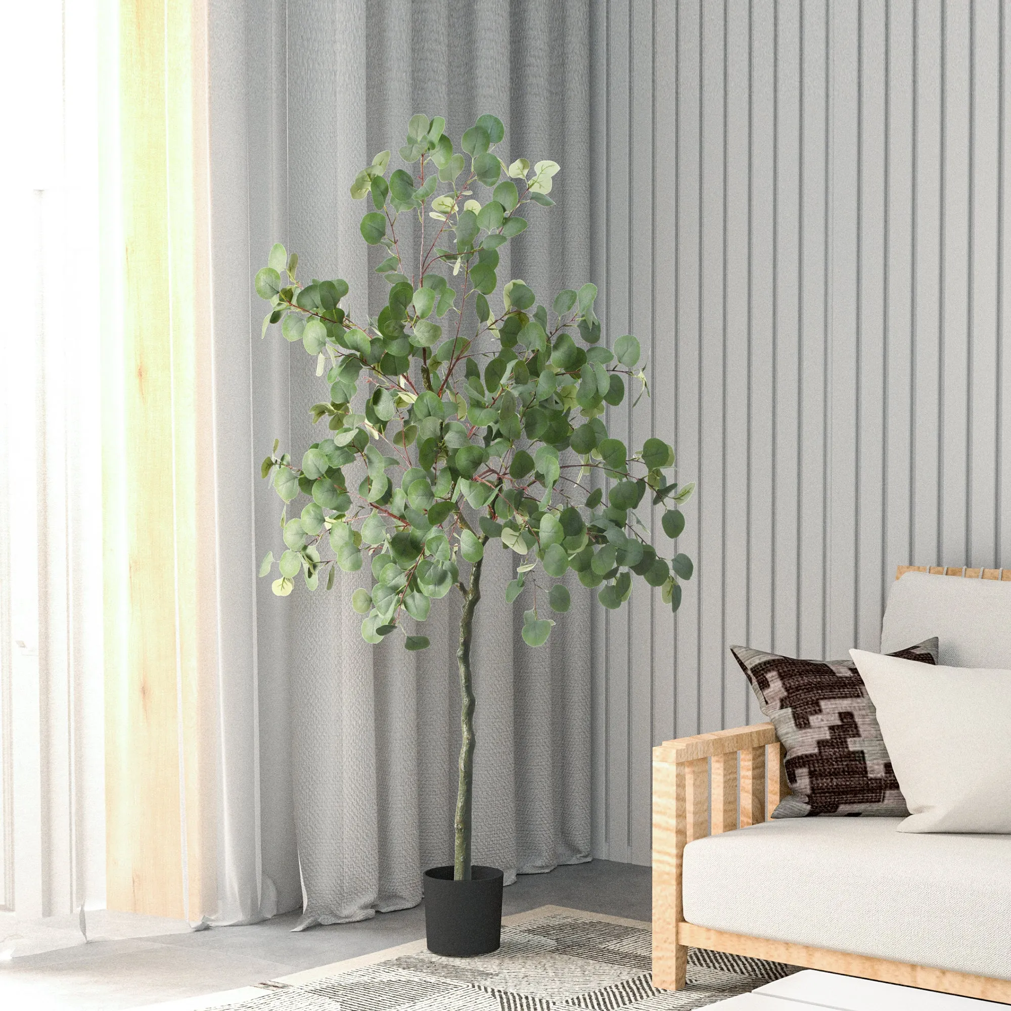 Faux Eucalyptus Tree 5.5 Feet