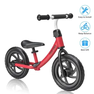 Febfoxs LJ-AS001 Toddler Balance Bike, No Pedal Beginner Kids Balance Bike with Adjustable Seat Height, Push Balance Bike for 3-6 Years Old Boys Girls